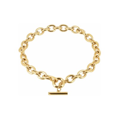 Collier Zag Ecume en acier doré