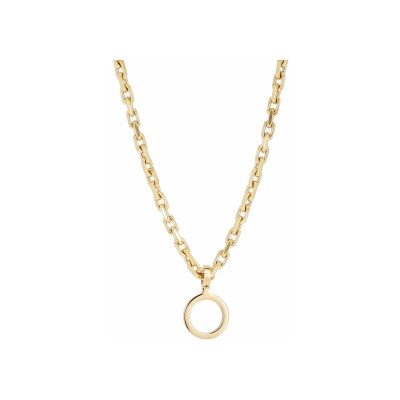 Collier Zag Media en acier doré