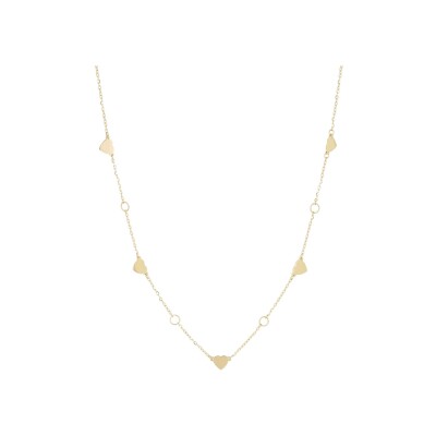 Collier Zag Aphaia en acier doré