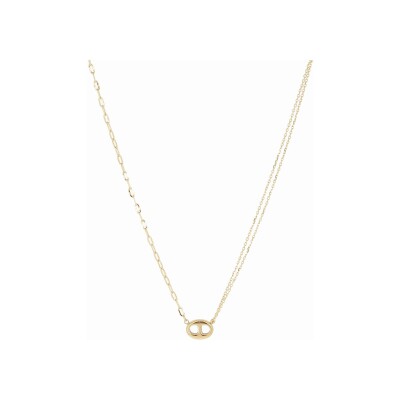 Collier Zag Flint en acier doré