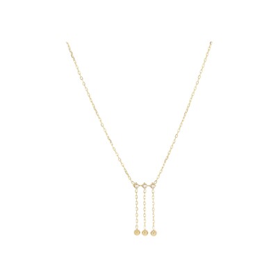 Collier Zag Poseidon en acier doré et oxyde de zirconium