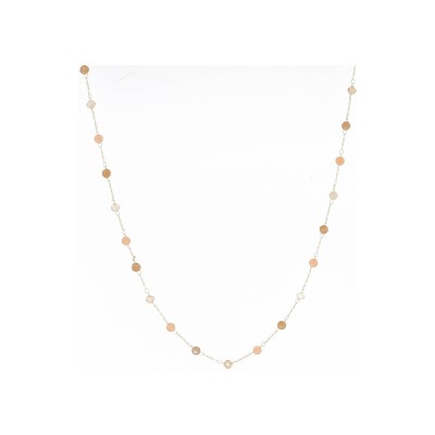 Collier Zag Octavia en acier doré, Nude