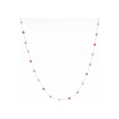 Collier Zag Octavia en acier doré, Violet