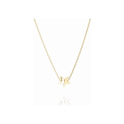 Collier Zag Angel en acier doré