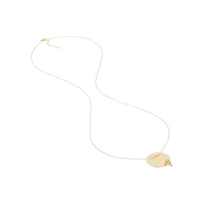 Collier Zag Dorota en acier doré et oxyde de zirconium