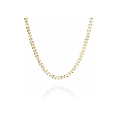 Collier Zag Leaf en acier doré