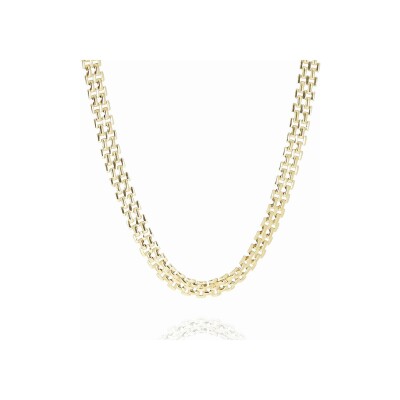 Collier Zag Verbena en acier doré