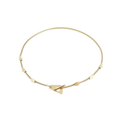 Collier Zag Brent en acier doré