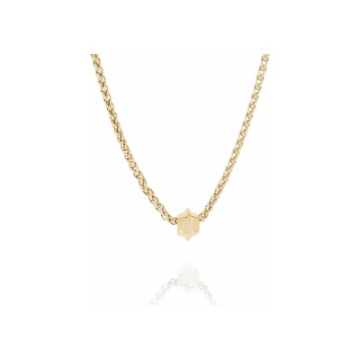 Collier Zag Hotori en acier doré