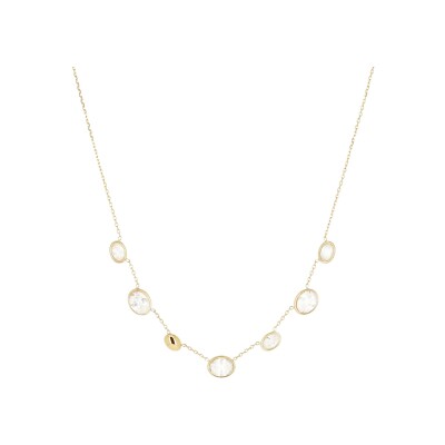 Collier Zag Solyne en acier doré et oxyde de zirconium