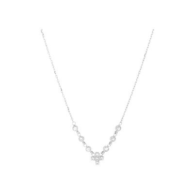 Collier Zag Baburu en acier et oxyde de zirconium
