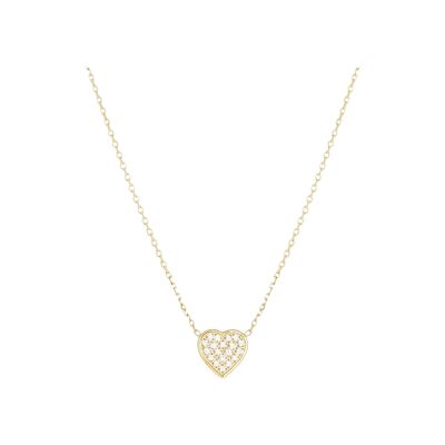 Collier Zag Aimée  en acier doré et oxyde de zirconium