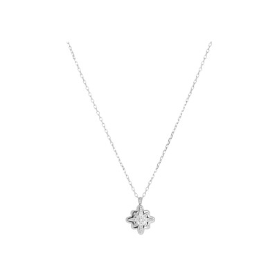 Collier Zag Acilia  en acier et oxyde de zirconium