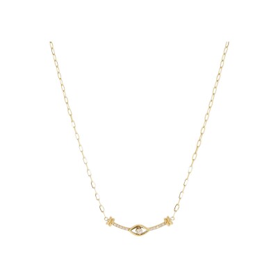 Collier Zag Altiani en acier doré et oxyde de zirconium