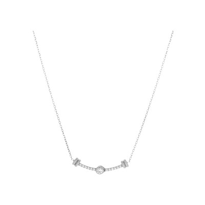 Collier Zag Ghisoni en acier et oxyde de zirconium
