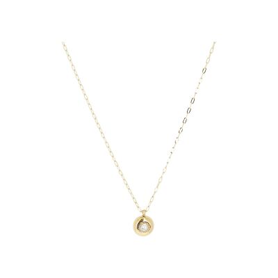 Collier Zag Galdo  en acier doré et oxyde de zirconium