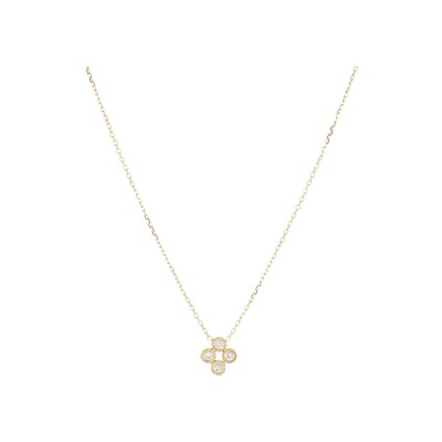 Collier Zag Candela en acier doré et oxyde de zirconium