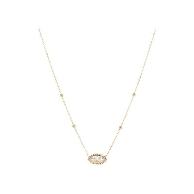 Collier Zag Funtana  en acier doré et oxyde de zirconium