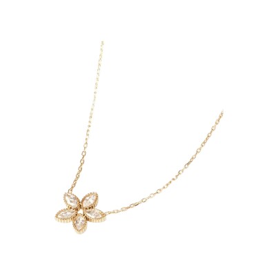 Collier Zag Demo  en acier doré et oxyde de zirconium