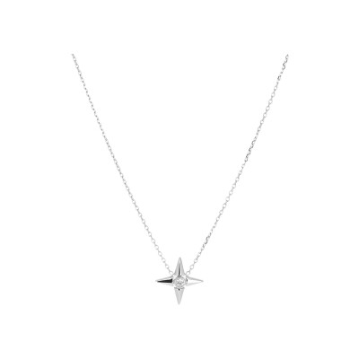 Collier Zag Leonardo en acier et oxyde de zirconium