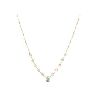 Collier Zag Adrano  en acier doré et oxyde de zirconium