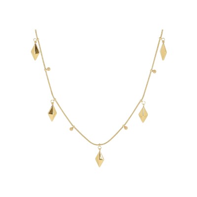 Collier Zag Paterno en acier doré