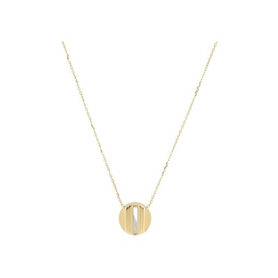 Collier Zag Luras  en acier doré et nacre