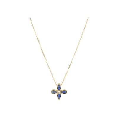 Collier Zag Molini  en acier doré et oxyde de zirconium