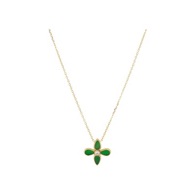 Collier Zag Molini  en acier doré et oxyde de zirconium