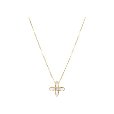 Collier Zag Molini  en acier doré et oxyde de zirconium