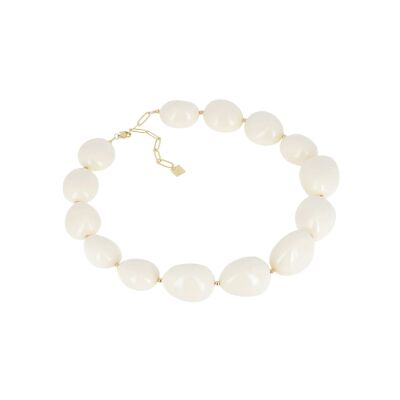 Collier Zag Paterna  en acier doré et résine