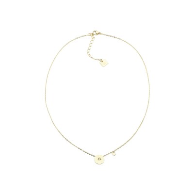 Collier Zag El Paso en acier doré