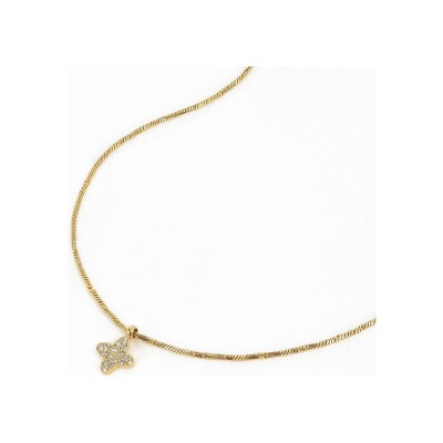 Collier Zag Carnaval en acier doré et oxyde de zirconium