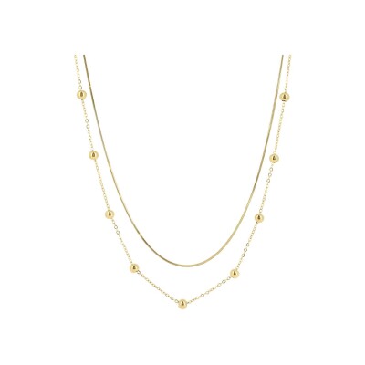 Collier Zag Andréa en acier doré