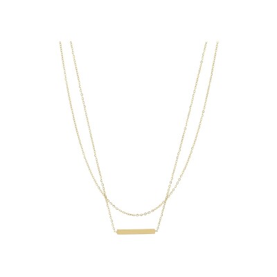 Collier Zag Luana en acier doré