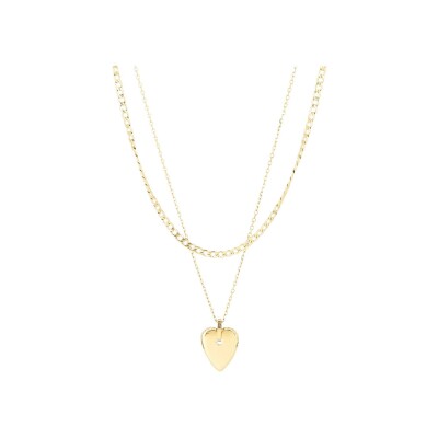 Collier ZAG Lovely en acier doré