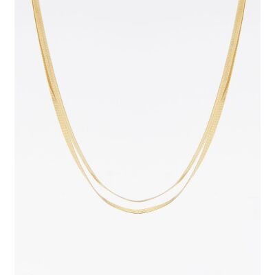 Collier Zag en acier doré