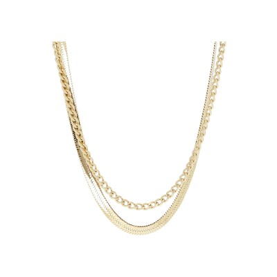 Collier Zag Nokka en acier doré