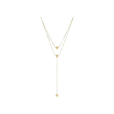 Collier Zag Cisco en acier doré