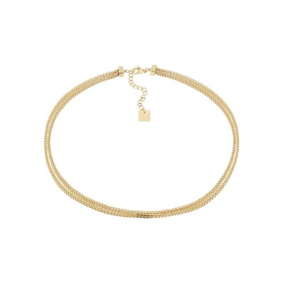 Collier Zag Doble en acier doré