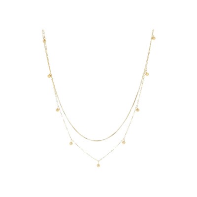 Collier Zag Satori en acier doré
