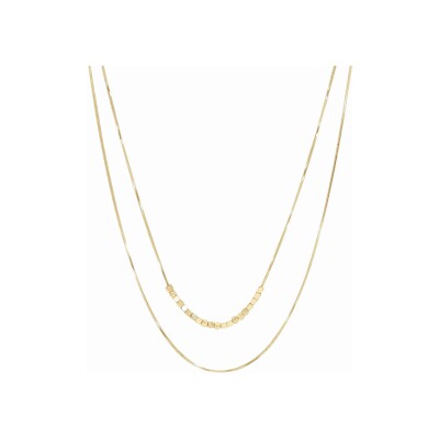Collier Zag Orfeo en acier doré