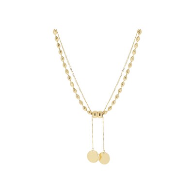 Collier Zag Rumi  en acier doré
