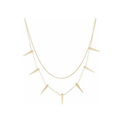 Collier Zag Theris en acier doré