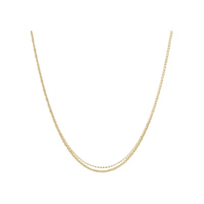 Collier Zag Nero en acier doré
