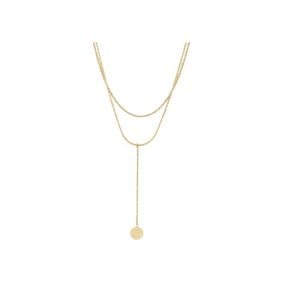 Collier Zag Calca en acier doré