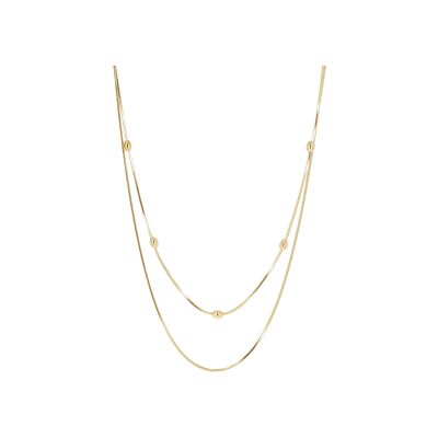 Collier Zag Larino  en acier doré