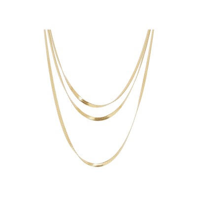 Collier Zag Lioni en acier doré