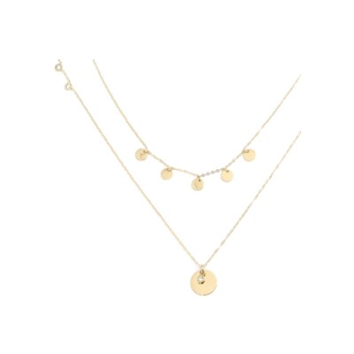 Collier Zag Precilia en acier doré