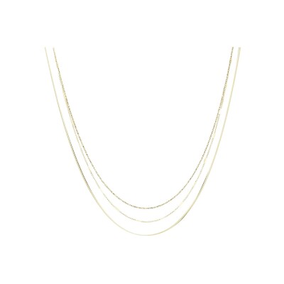 Collier Zag Myriade en acier doré